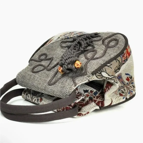 Artisan Brown and Cream Shoulder Bag - Picture 3 of 4